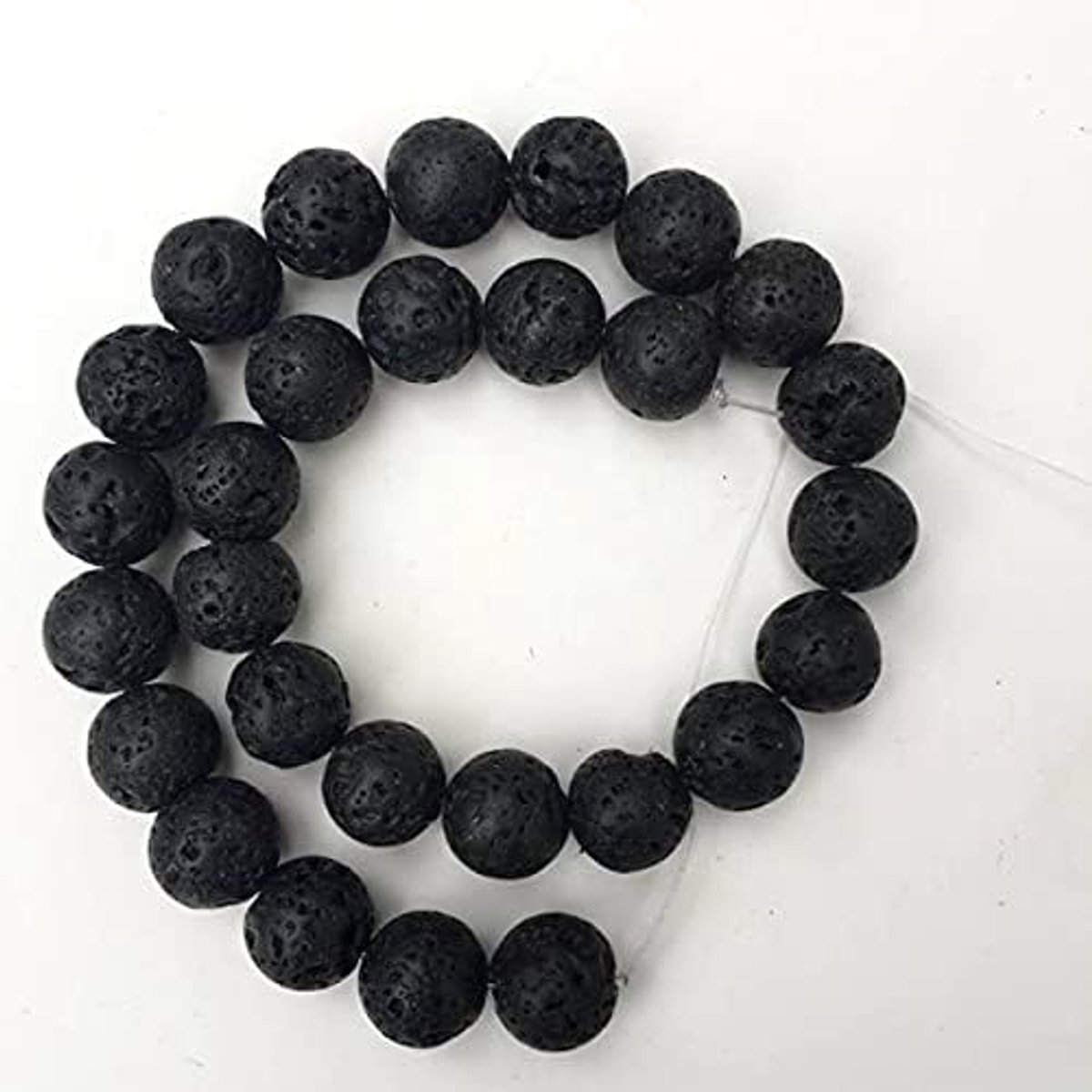 Kralen Diy Zwarte Vulkanische Lava Kralen Lava Stone Kralen Ronde Vulkanisch-Steen Voor Sieraden Maken 4-14Mm
