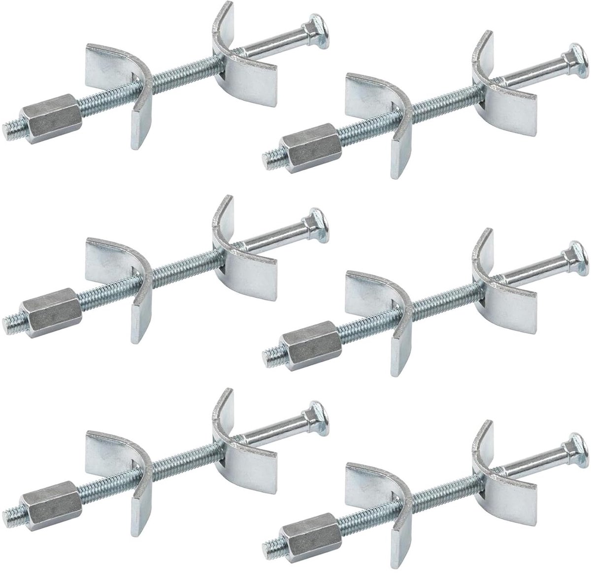 100 millimeter meubelverbinder, plaatverbinder, tafelbladconnector, verbindingsbeslag, massief houten connector, 6 stuks