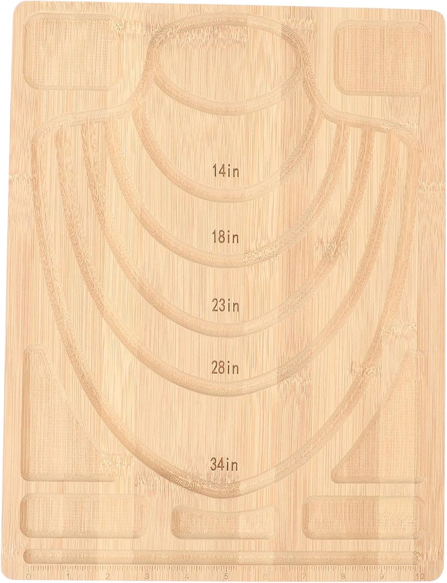 Combo Kralenbord met Kralengroeven en Lengtematen, Multifunctionele Doe-het-zelf-sieradenmaakmat voor Kettingen, Armbanden