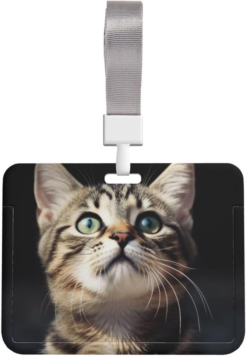 ID-kaarthouder - Badgehouder - Werk Organisatie - Transparant Venster - 10x6 cm - Kat