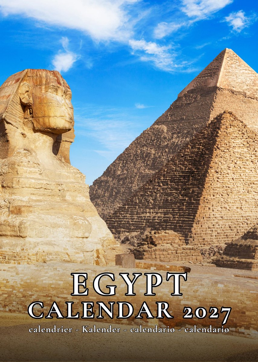 SnelShoppen - Egypte 2027 Kalender A3 - Muurkalender met prachtige afbeeldingen, 12 maanden, ideaal voor thuis of op kantoor, cadeau voor vrienden en