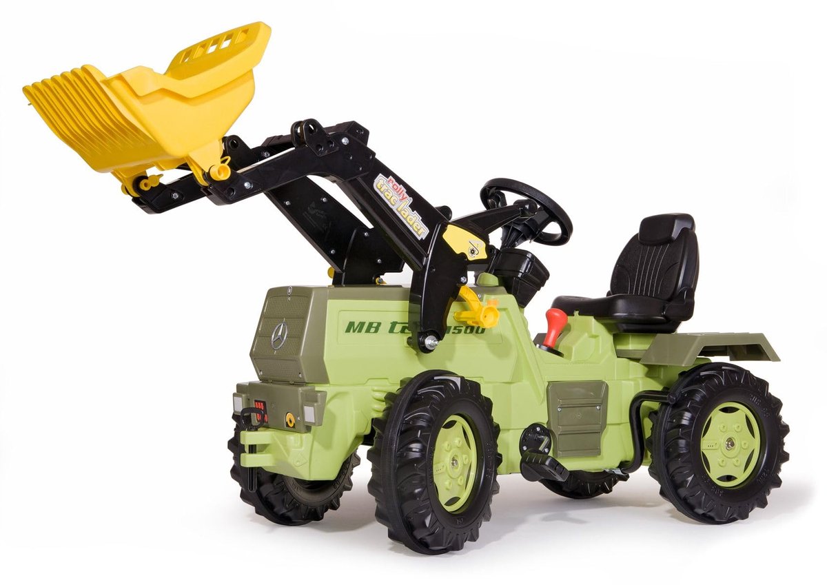 SnelShoppen - Rolly Farmtrac MB 1500 voor Kinderen van 3 tot 8 Jaar, Verstelbare Zitting, Fluisterbanden, Groen, Ideaal voor Buiten Spelen, Tuin, Fees