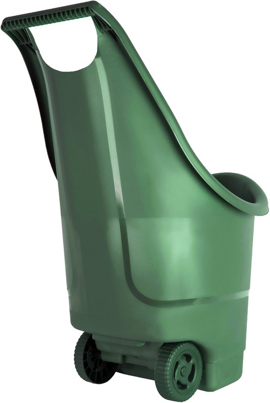 Groene tuintrolley met wielen - bolderkar voor tuin en buiten - max 50kg - lichtgewicht en duurzaam — afbeelding 4