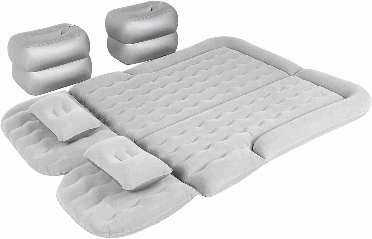 Auto Luchtmatras - Kampeerbed SUV - Comfortabel Slapen - Snel Opgeblazen - 174x126cm - Grijs