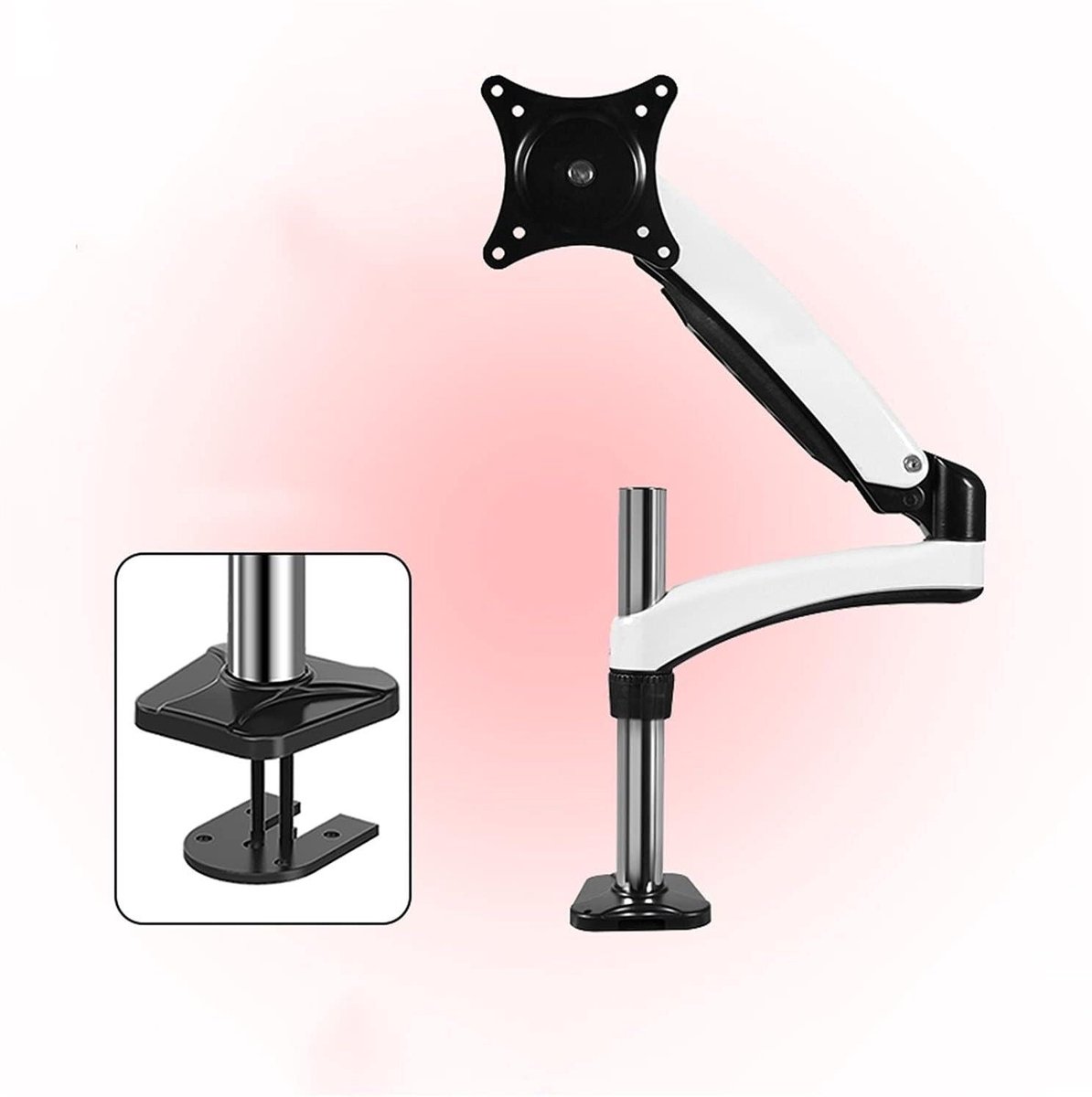 Monitor Arm - Bureauhouder Scherm - Ergonomisch Werken - Gasveer Systeem - 15-32 Inch - Zwart