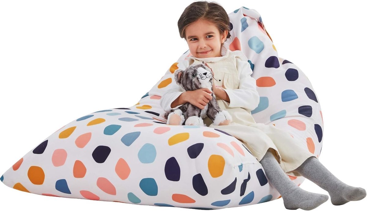 SnelShoppen - Zitzak-stoelhoes Extra Groot voor Kinderen en Volwassenen, Pluche Dierenhouder en Organizer, Premium Zeildoek, 250 Liter, Ideaal voor Fe