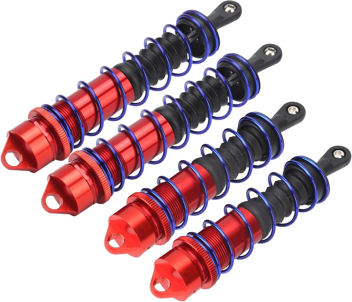 Duurzame Aluminium Voor- en Achterdemperset voor 1/8 RC Auto's voor Langdurige Prestaties en Betrouwbaarheid