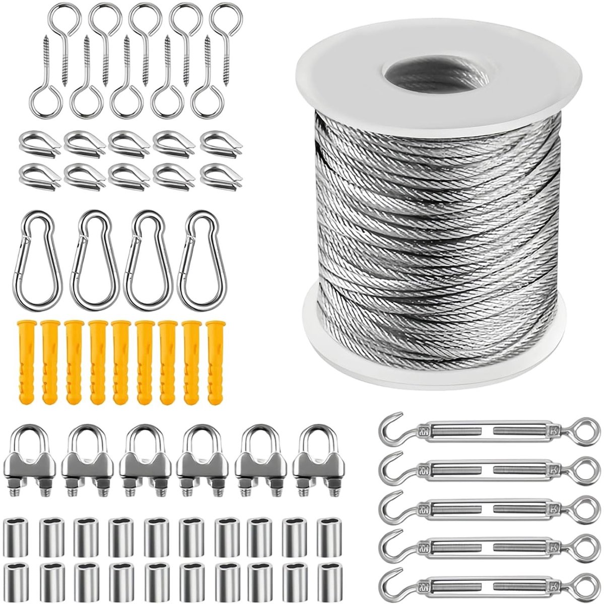 Duurzame 2mm RVS Kabel voor Tuin, Klimplanten en Kledinglijn - 30m Coated Staal Touw voor Hanglampen
