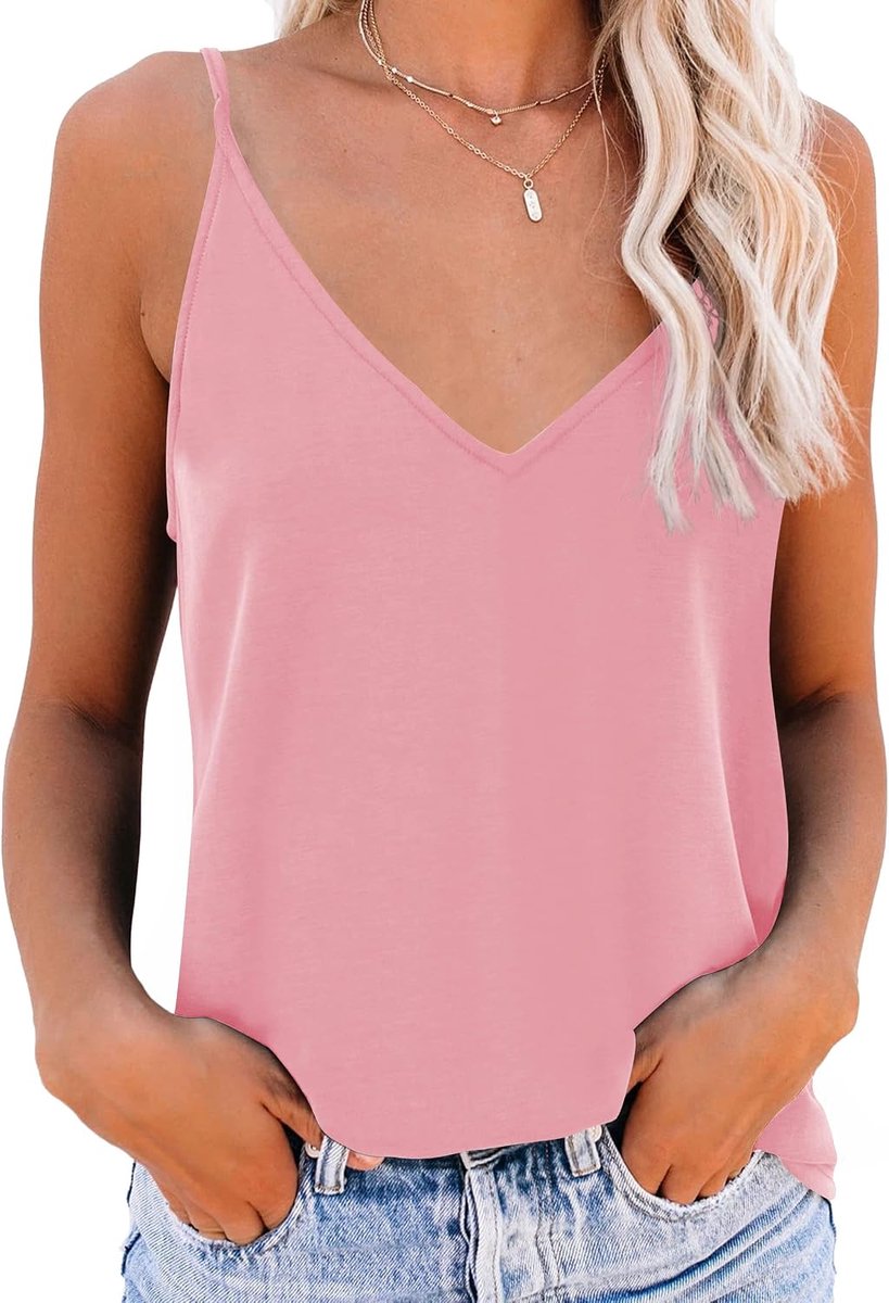 Onderhemden, spaghettibandjes voor dames, basic top, lange tanks, verstelbare spaghettiband, camisole tanktop
