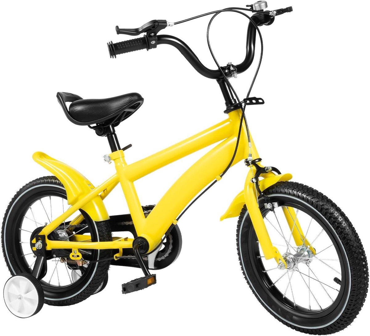 Kinderfiets Loopfiets Leren Fietsen Verstelbaar Zadel 14 Inch Geel
