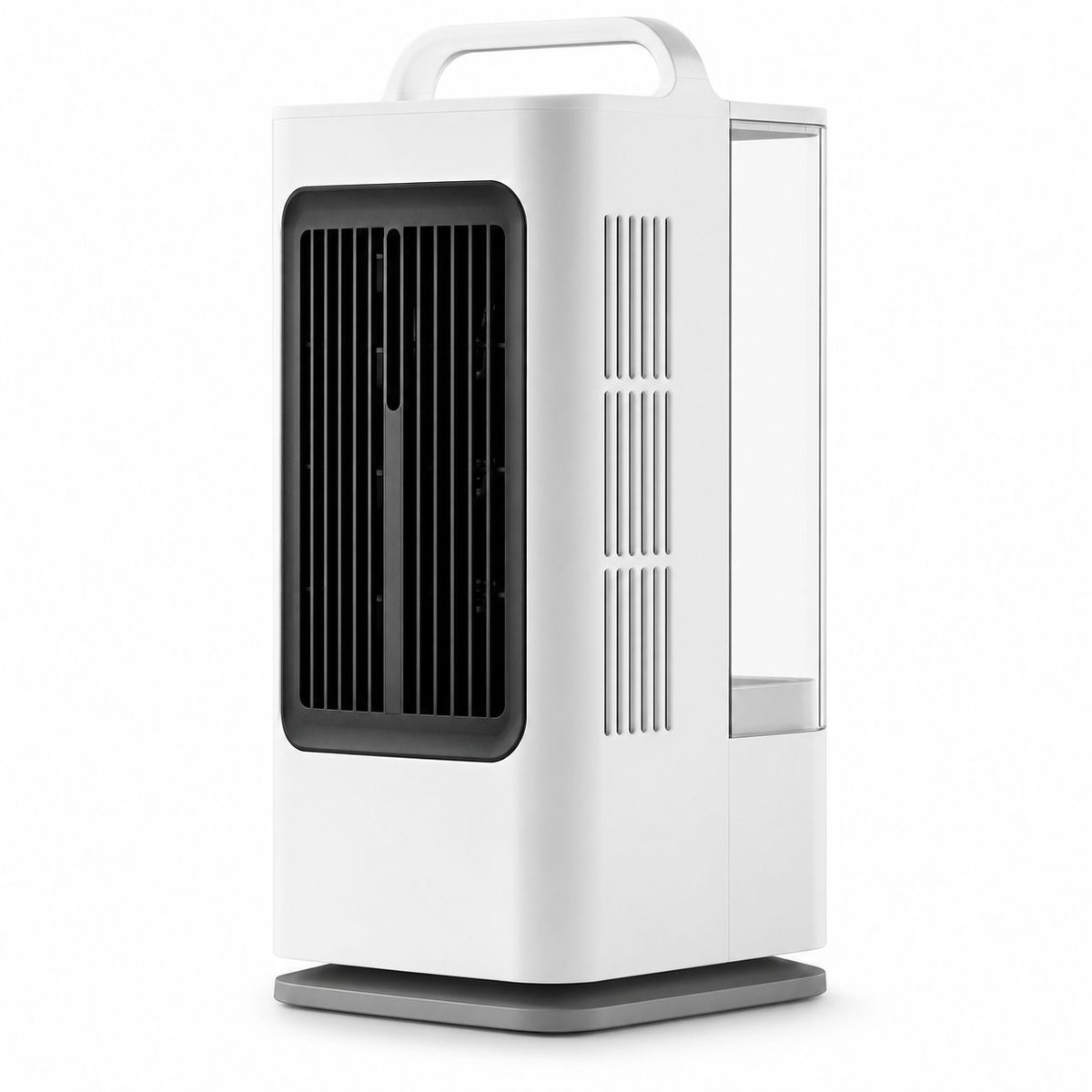 Draagbare verdampingskoeler, persoonlijke koelventilator met verneveling (1,7 l), 3 snelheden en 3 instelbare vernevelingsstanden; ultrastille mini-airco-ventilator met draaggreep voor slaapkamer, kantoor, bureau, camper en gebruik binnenshuis.