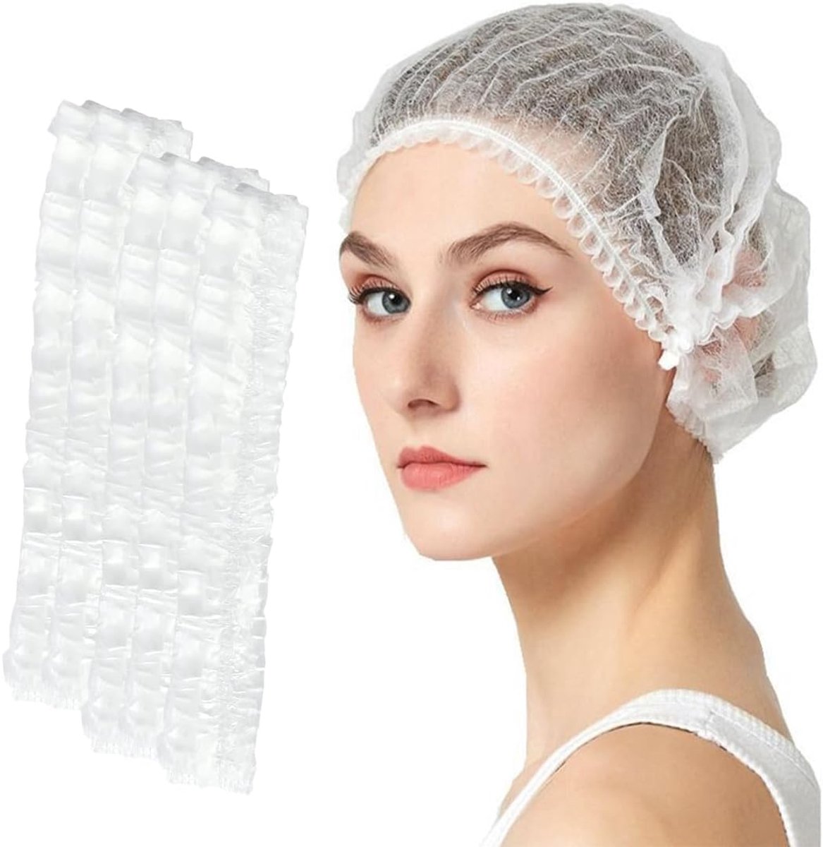 30 stuks haarnet, operatiekap van wegwerpstof, wegwerp haarnetjes voor de keuken of tandarts, hygiënische accessoires voor de geneeskunde, OP hoofdkappen 52 cm, haarnetje, wegwerp voor mannen