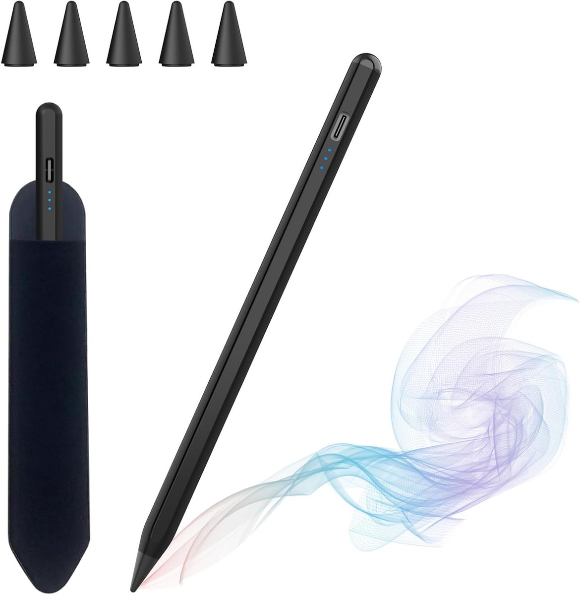 Pencil for iPad (2018-2025) With Fast Charging, Magnetic Suction, Compatible With iPad 11/10/9/8/7/6, Air 3/4/5/M2/M3, Mini 5/6, Pro 3/4/5/6/M4