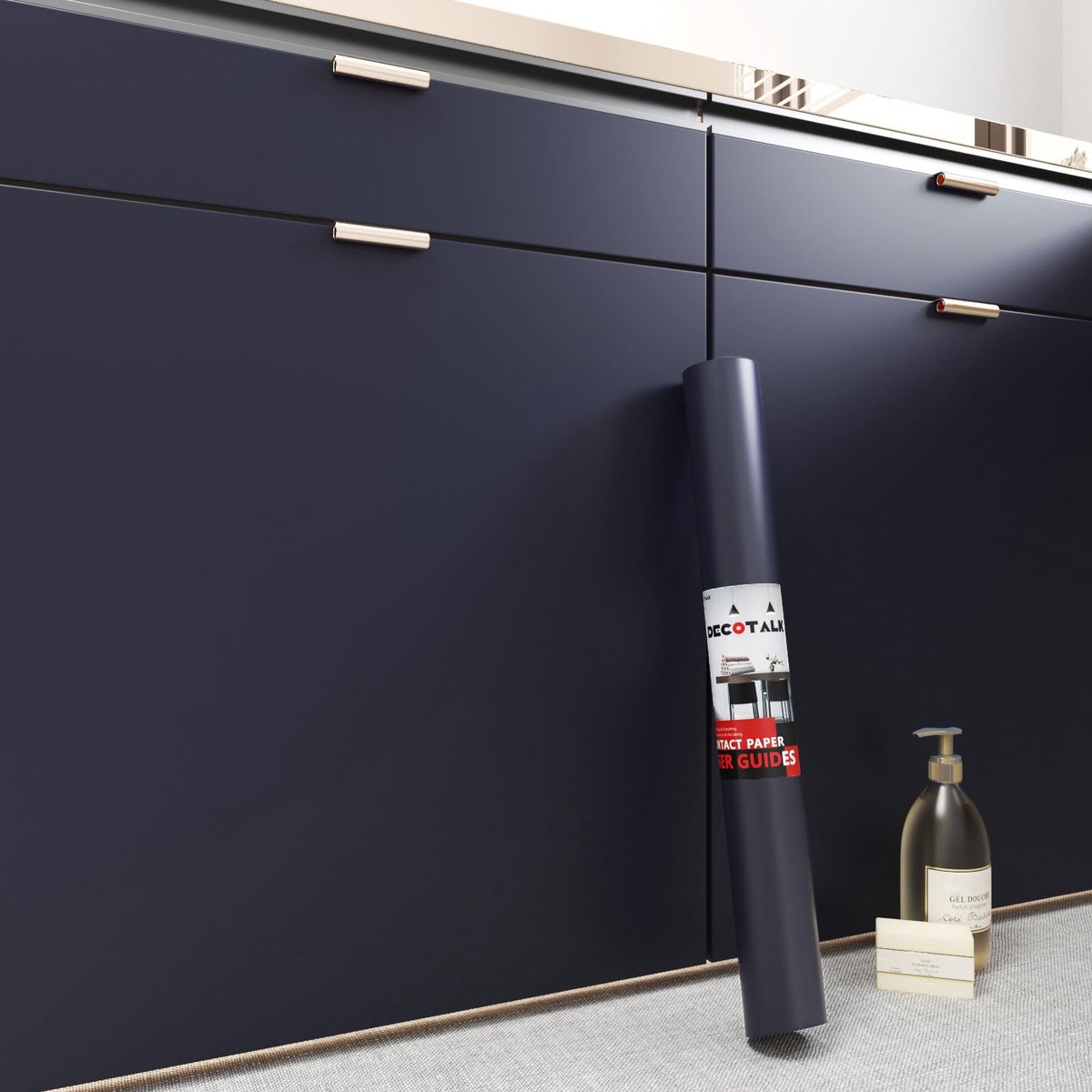 SnelShoppen - Donkerblauw Mat Contactpapier Peel and Stick Effen Kleur 40 x 500 cm Zelfklevende Wandbekleding voor Kasten Meubels Woonkamer Slaapkamer