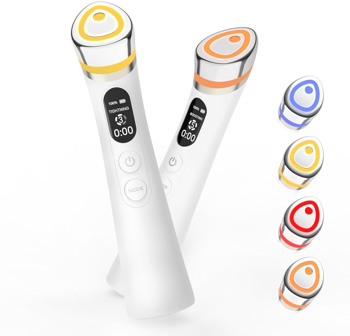Gezichtsliftapparaat – 8-in-1 huidverstrakking en -lifting, LED-lichttherapie tegen rimpels, Koreaanse huidverzorging, gezichtsmassageapparaat van spa-kwaliteit voor lifting en versteviging (wit)