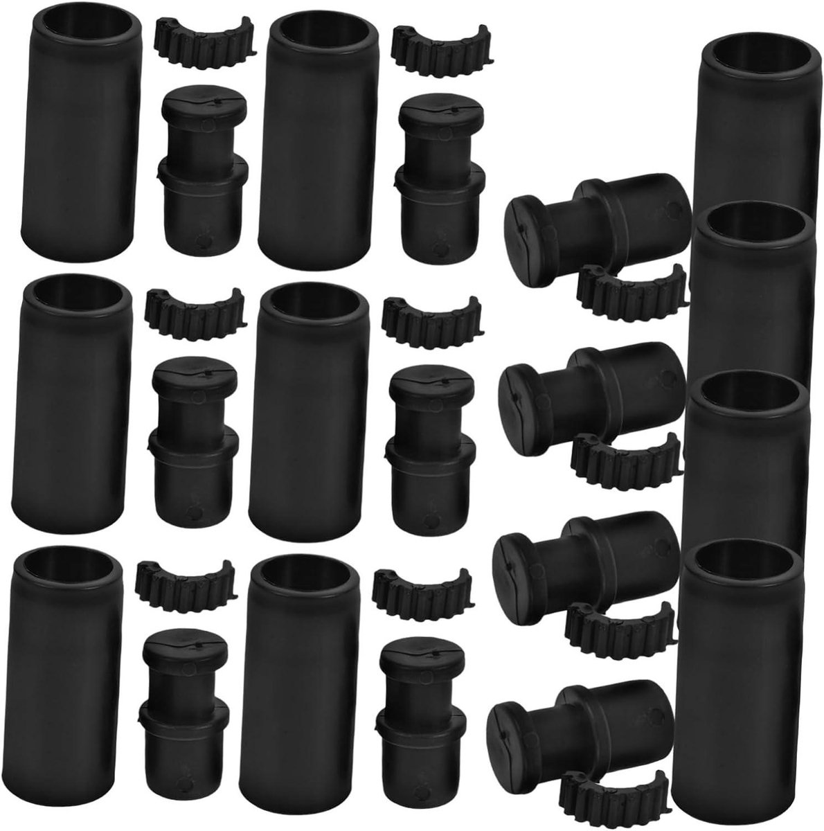 Dweilsteel Connector Sets - Bevestigingsring Dweilstok - Schoonmaak Vereenvoudigen - Stabiele Excentrische Verbinding - 5.50X2.50X2.50CM - Zwart