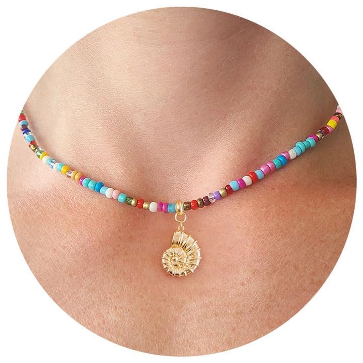 Kettingen voor vrouwen - Zomer strand boho zeester, schelp, schelp, parel, palmboom hanger ketting eenvoudige oceaan vakantie sieraden