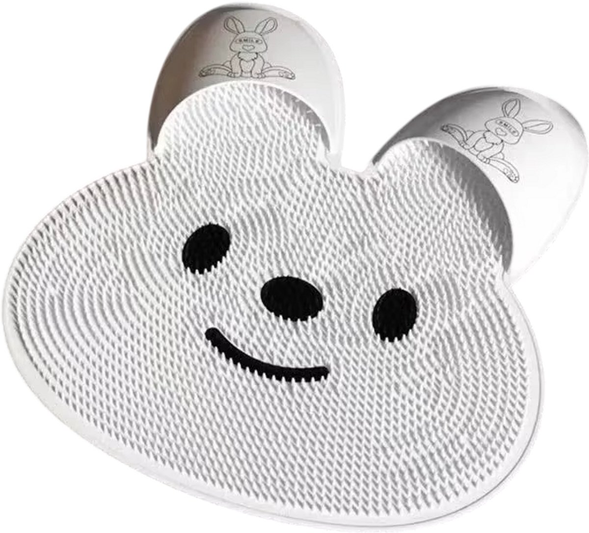 Siliconen Voetmassagemat – Antislip Douchemat – Voetscrubber – Voetreiniger – Voetborstel – Exfoliërende Badmat – Eelt Verwijderen – Voetverzorging - Wit 45x45cm