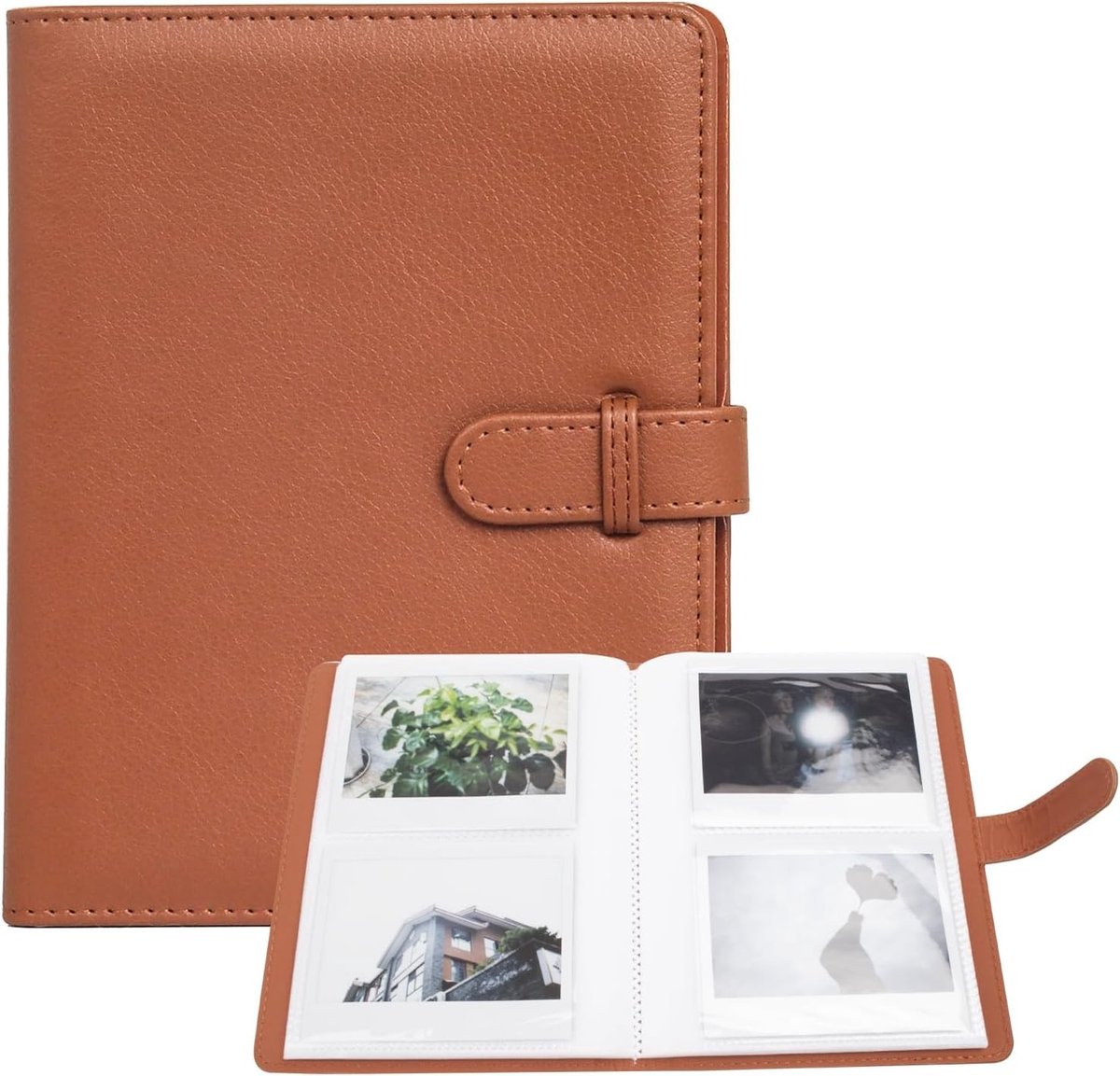 Fotoalbum voor Instax Wide 210/300/400 Camera, PU Leer, 80 Pockets, Geschikt voor Wide Film en Herinneringen Bewaren
