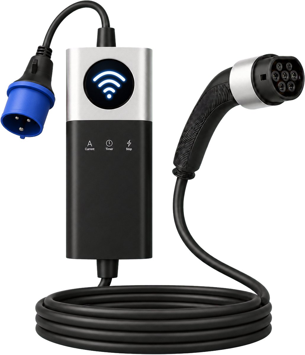 ThunderCord - 7kW - Mobiele lader type 2 - 7 meter - APP - Smart -Wi-Fi