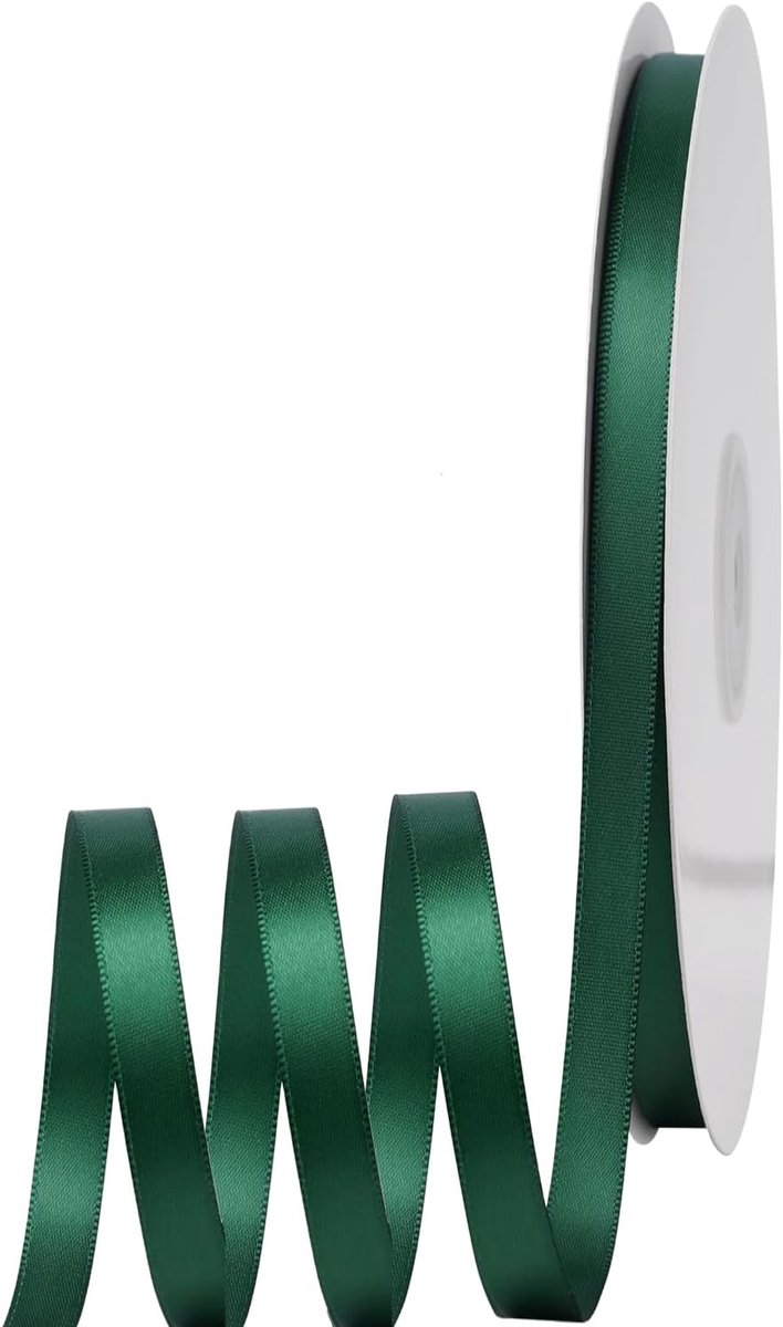 Linten voor cadeauverpakking, 91m taartballonlint zijde dik linten groen voor knutselen, kerst, bruiloft, haar strikken, boeket, feest, taartdecoratie