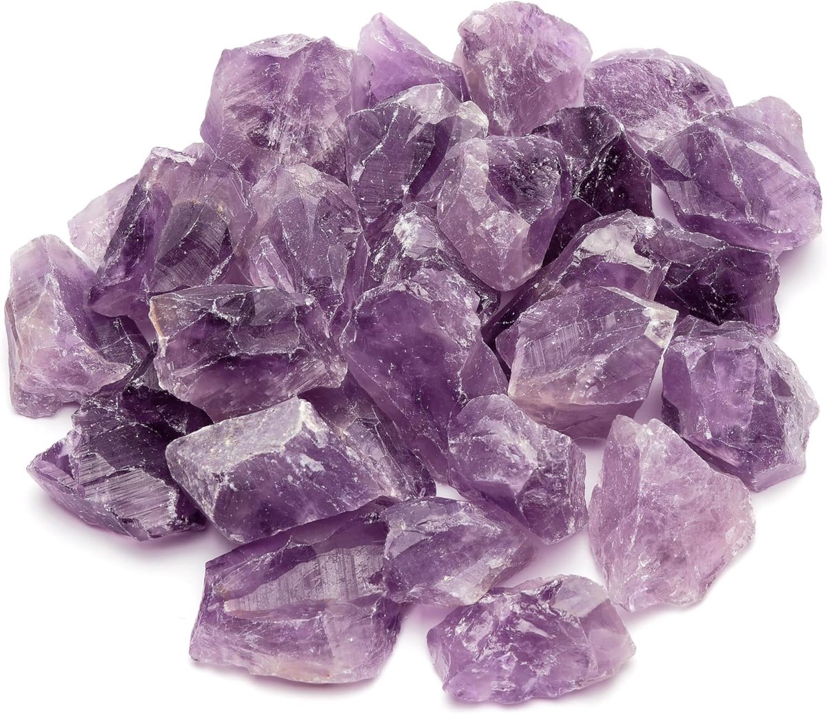 Amethist edelstenen set | Natuurlijke premium ruwe stenen | Veelzijdige gebruik als waterstenen, heilzame stenen, chakrastenen | Zuivere soorten kristallen