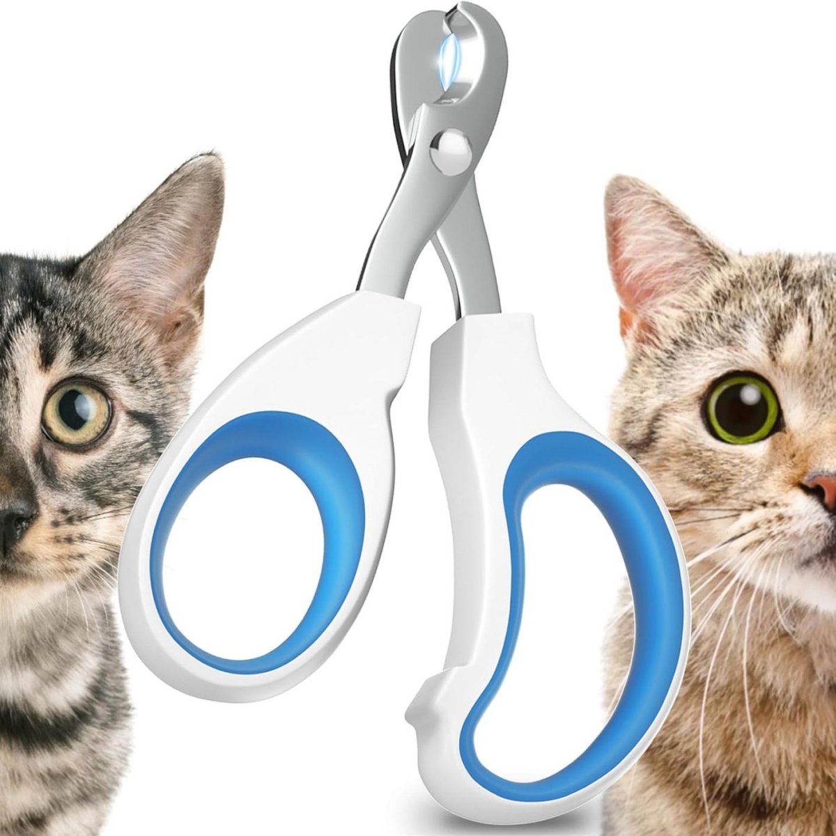 SSTRWGOOD Nagelknipper geschikt voor katten – perfect geschikt voor beginners – ligt prettig in de hand – eenvoudig en veilig in gebruik – kattenspullen – wit en blauw