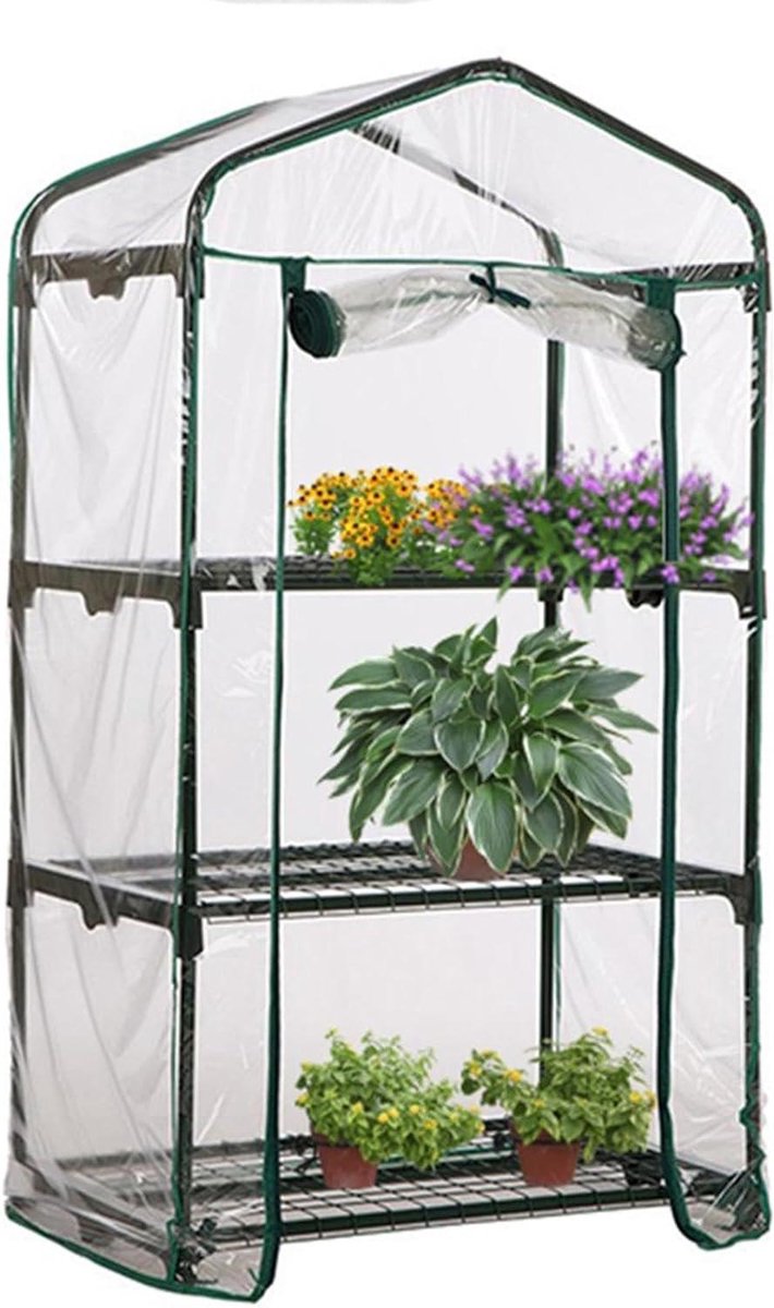 Kleine Kas - Mini Broeikas Tuinkas - Planten Kweken - Montage Zonder Gereedschap - 69 x 49 x 125 cm