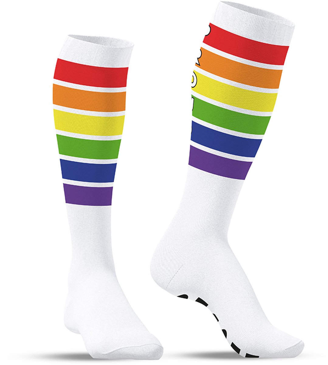 SneakXX - Voetbal Sokken PRIDE - Wit