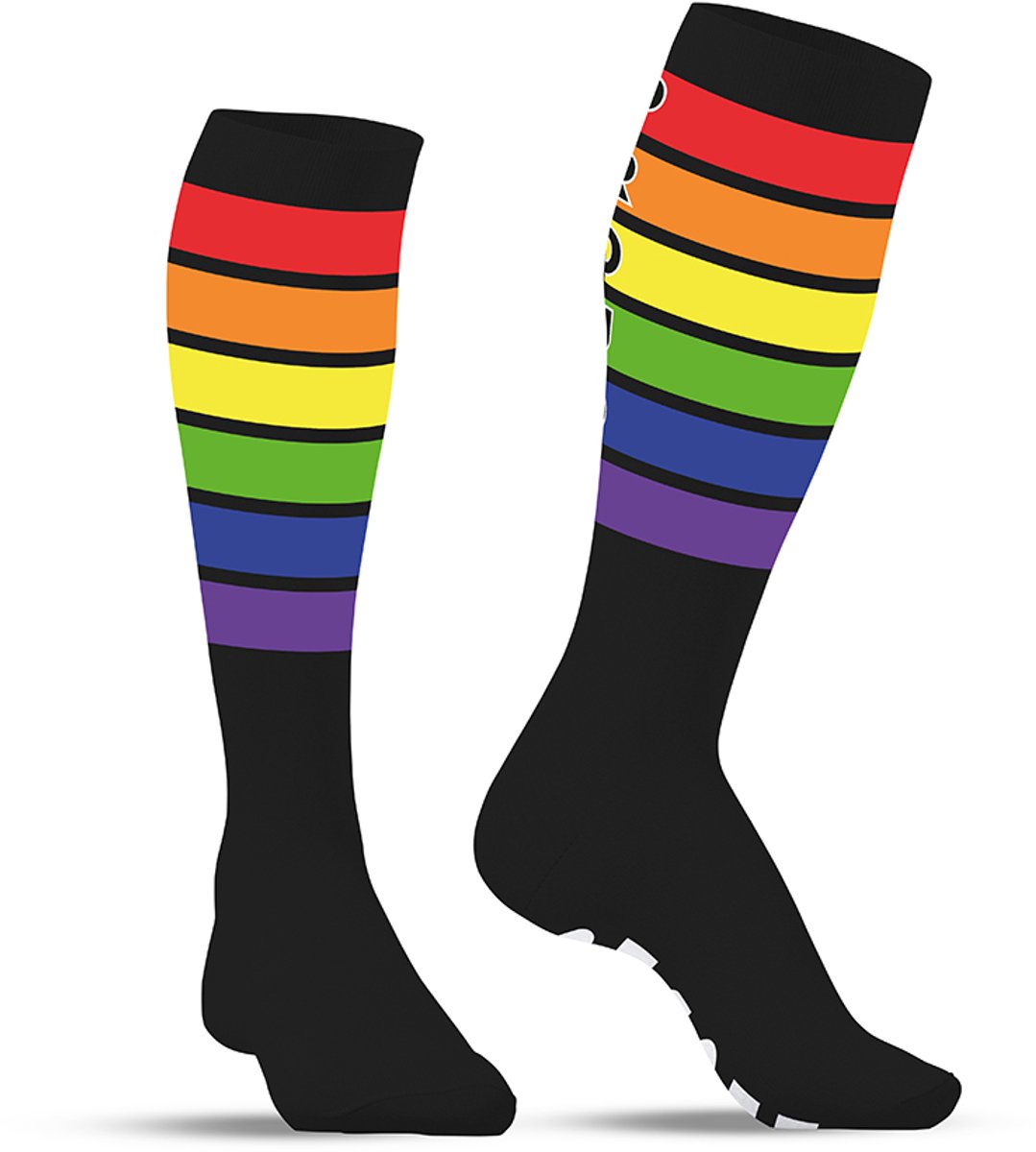 SneakXX - Voetbal Sokken PRIDE - Zwart