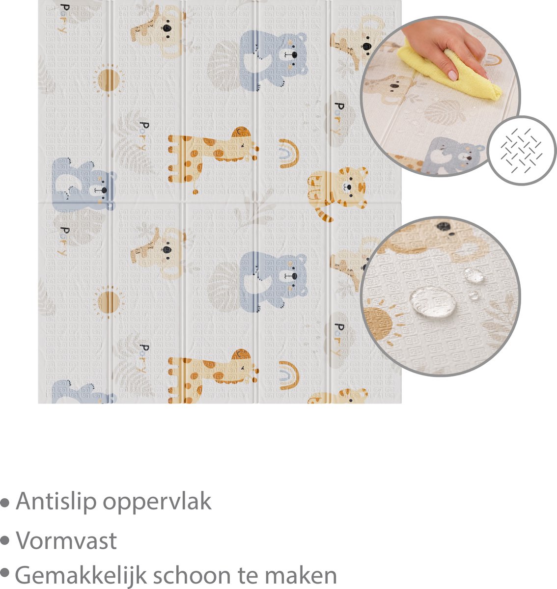 Liefjes & Co Speelmat Baby - Speelkleed Baby 180x200x1,5 cm – XPE Foam Speelkleed – Dubbelzijdige - Opvouwbaar thumbnail 6
