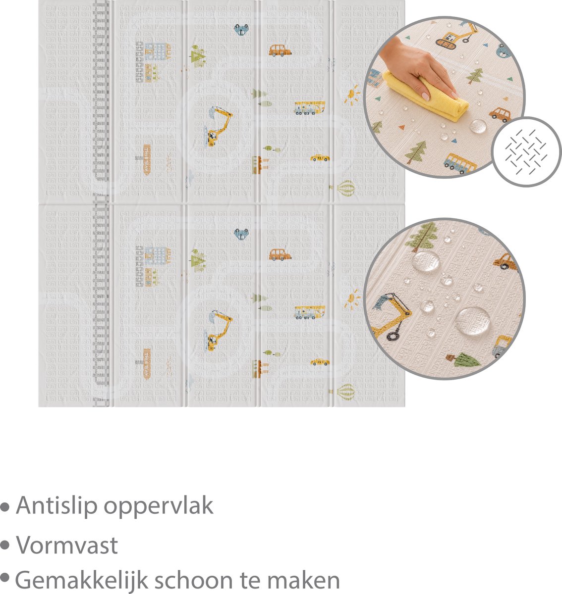 Liefjes & Co Speelmat Baby - Speelkleed Baby 180x200x1,5 cm – XPE Foam Speelkleed – Dubbelzijdige Opvouwbare Kruipmat thumbnail 6