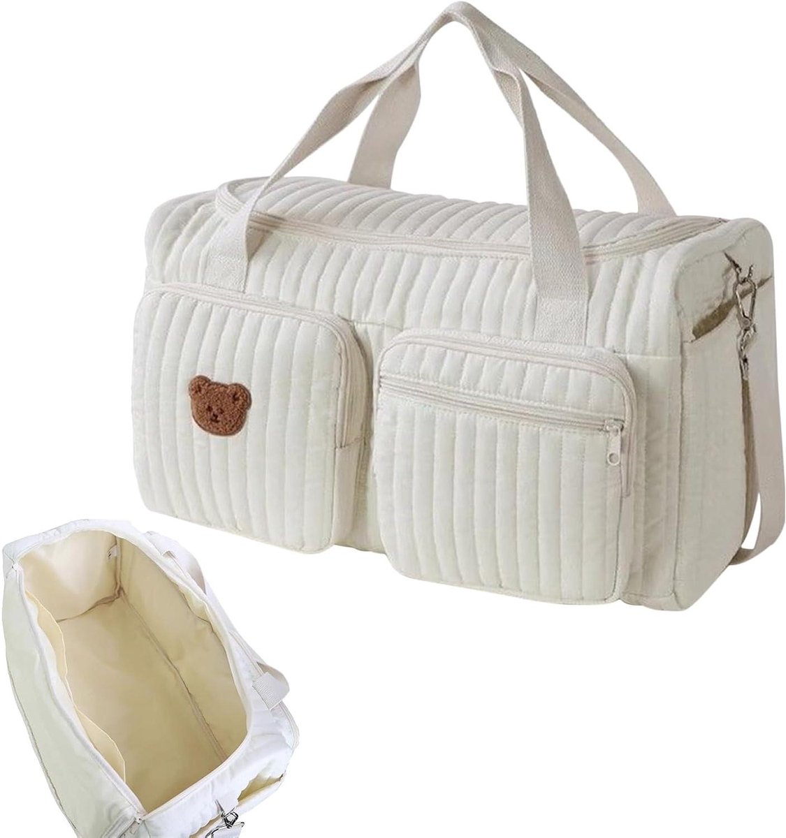 Luier Organizer Tas - Wandelwagen Tas - Familie Uitjes - Gewatteerd Vakmanschap - 12.8H cm - Enkele Attribuut