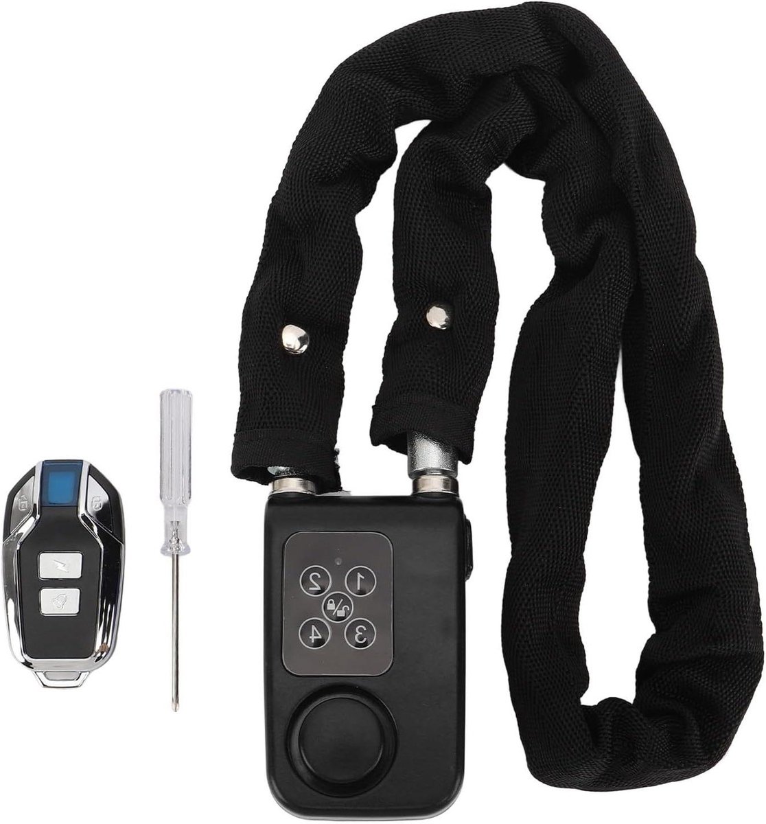 Fiets Alarm Slot - Code Slot - Diefstal Beveiligen - Met Afstandsbediening - 80 cm Kabel - Zwart