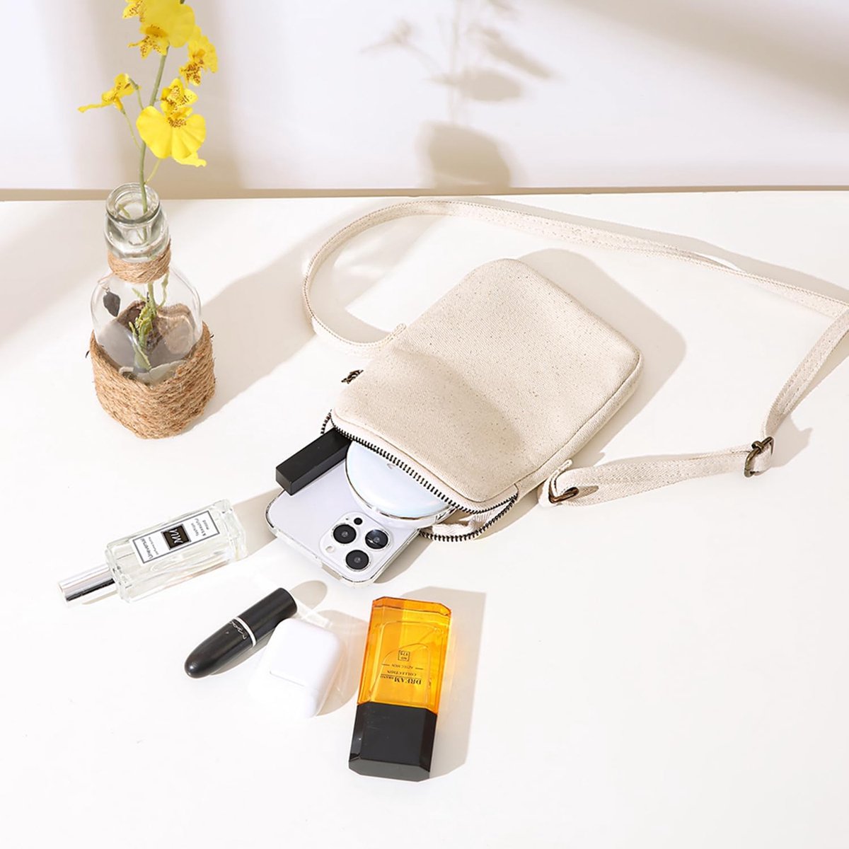 crossbodytas voor je mobiel voor vrouwen – Lichtgewicht schoudertasje met pasjesvakjes