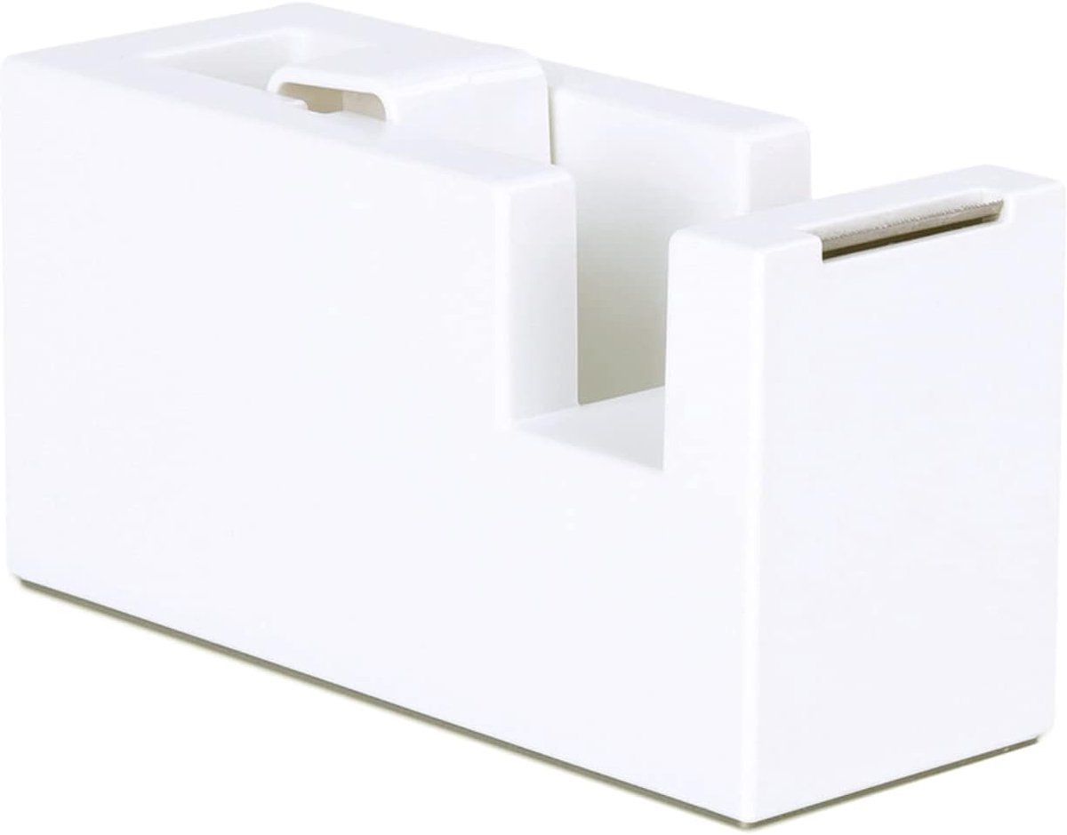 Tape Dispenser - Siliconen Non-Skid Gewogen Base Tape Cutter voor Kantoor, School en Thuis Benodigdheden (Puur Wit)