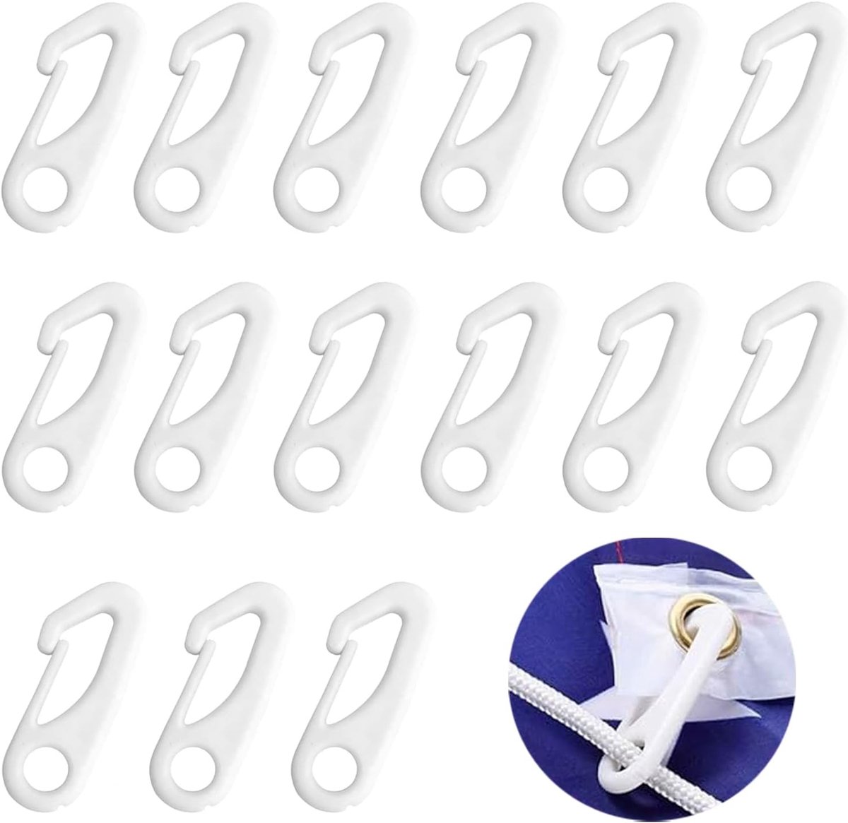 vlaggenmastklem karabijnhaak 15 stuks vlag karabijnhaak nylon vlaggenmast snap clips krachtige vlaggenmast karabijnhaak vlaggenmast accessoires voor het bevestigen van de vlag aan de