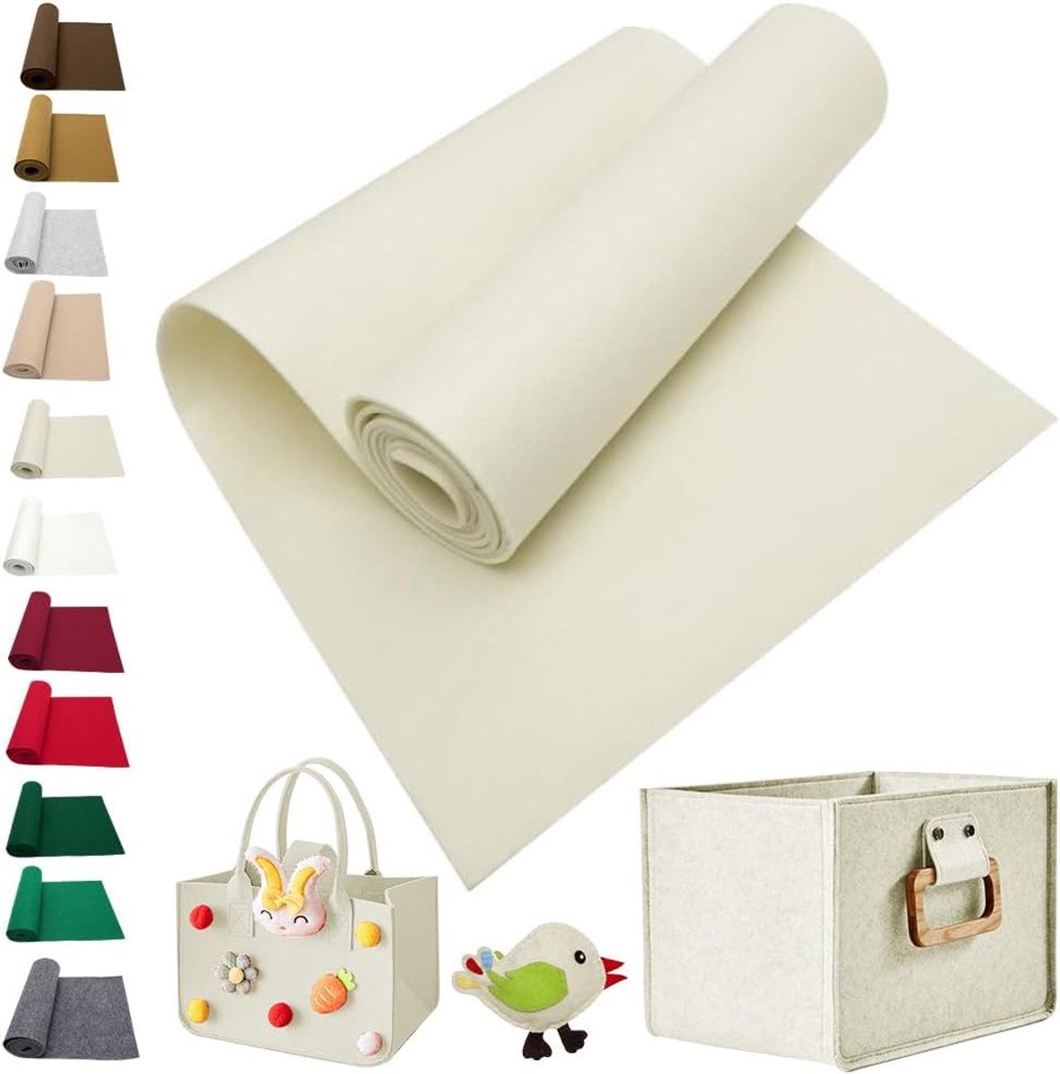 Vilten om te knutselen, 3 mm dikke viltstof, knutselvilt, per meter, 30 x 250 cm, viltmatten om op maat te snijden, viltstof om te naaien, vilten onderlegger, polyester viltrol voor doe-het-zelf