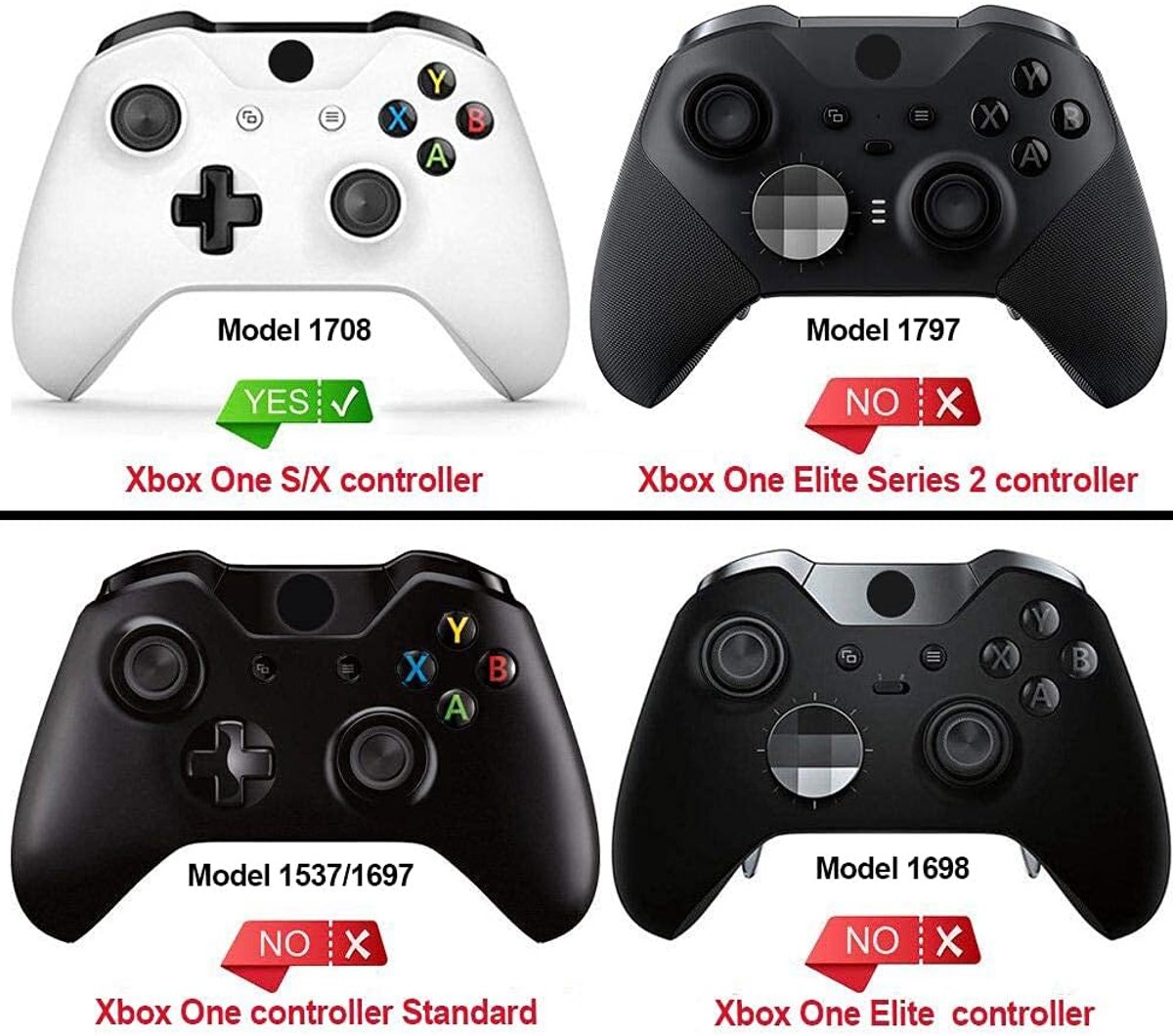 eXtremeRate Getextureerde Zwart Achter Panelen, Comfortabele Antislip Zijrails, 3D Spattende Handgrepen, Vervangende Onderdelen voor Gameverbetering voor Xbox One X S Controller
