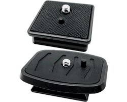 2 stuks 41 mm en 43 mm statiefplaten met snelsluiting, zwart, camera-montageadapter, compatibel met Ambico, Sunpak, Kalimar, Zomei statiefbevestiging