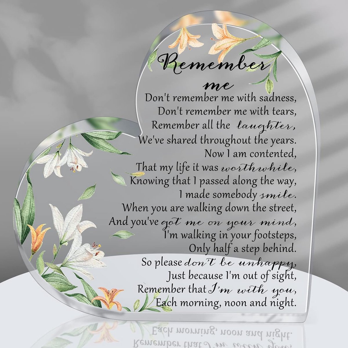 Geschenken Hartvorm Memorial Rouwgeschenken Kristal Acryl Presse-papier Herinnering Decoraties Begrafenis Verdriet Condoleance Memorial Ornamenten voor Verlies van Moeder Geliefde