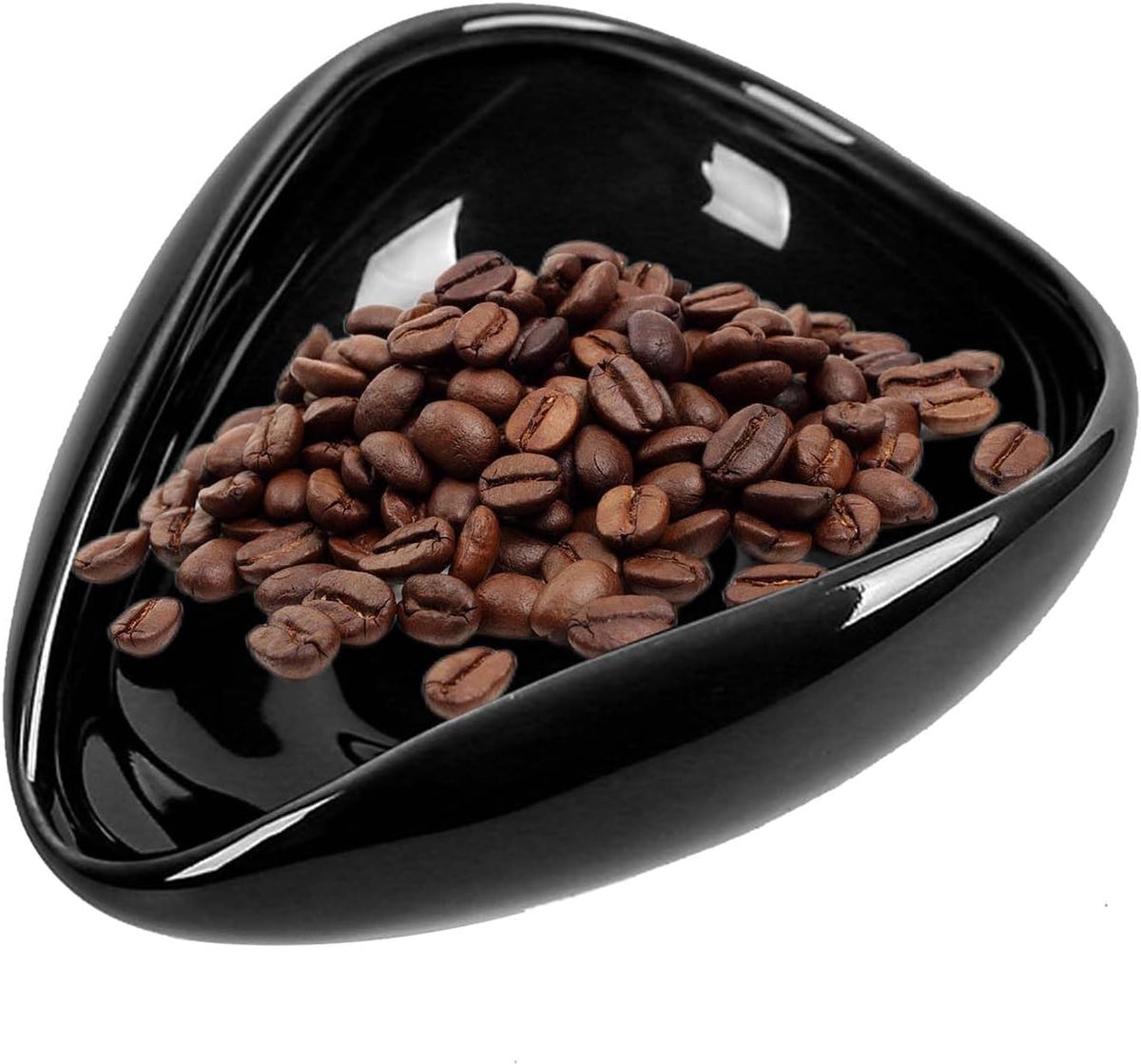 Koffieboon doseerbeker, smalle mond Cha He theevat, koffieboon weegschaal, keramisch weegtheevat, voor theehuis, thuis, koffiebar (zwart)