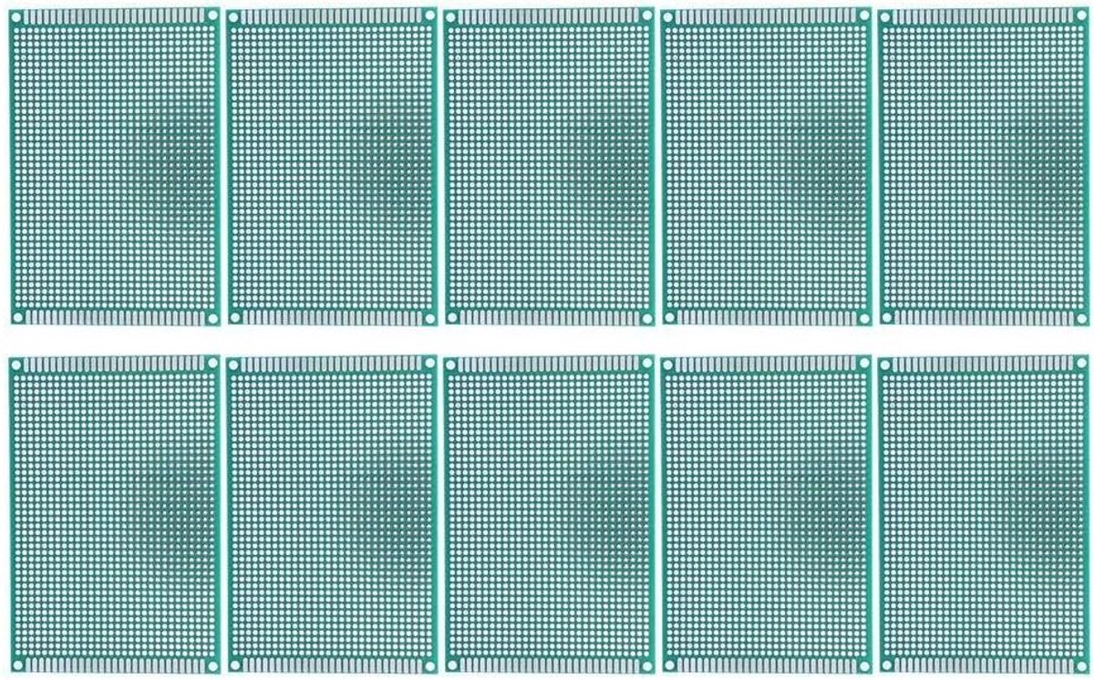 10 stuks 8 X 12 cm Dubbelzijdige prototype printplaat met vertinned zijden, vertinned DIY universele printplaat, protoboard printplaat kit, elektronisch, compatibel met
