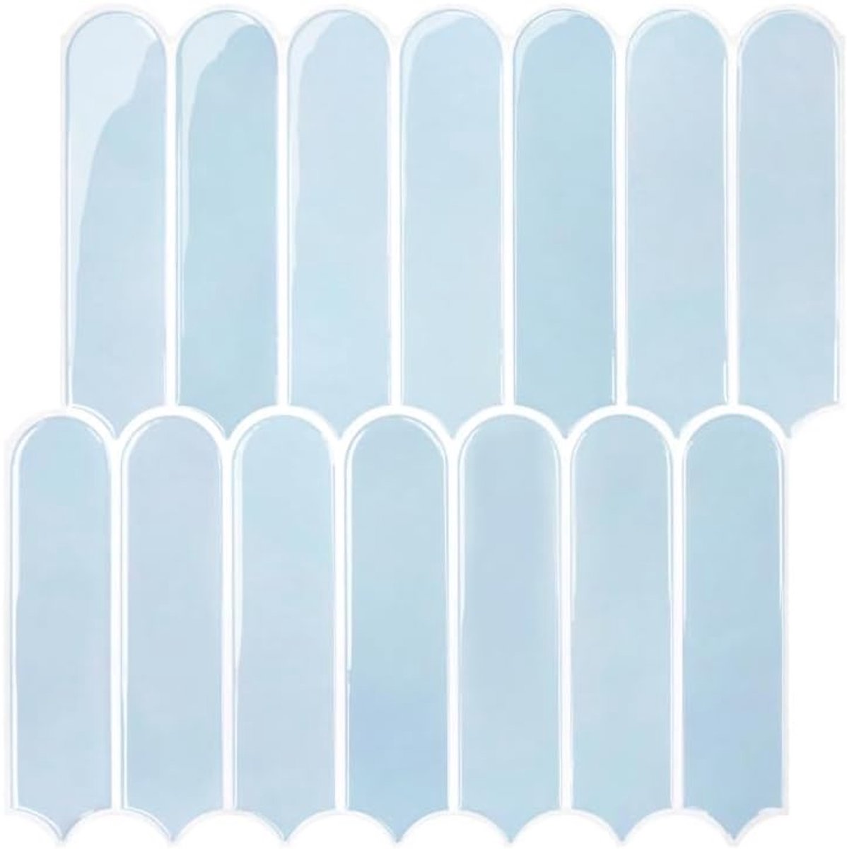 10 stuks dikkere vinyl 3D zelfklevende wandtegels keuken badkamer, blauw, 30,5 x 30,5 cm, plakkende achterwand metro keukenachterwand zelfklevende tegels tegelstickers