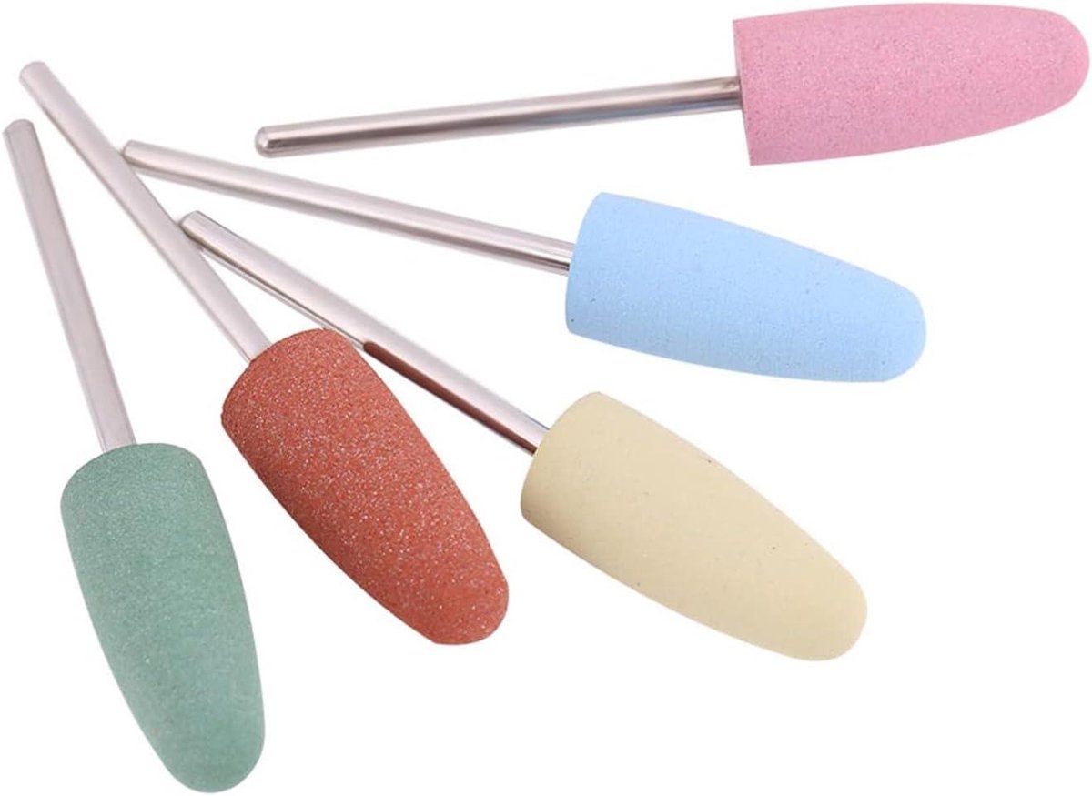 Siliconen Nagelvijlen - Nagel Polijstbits - Nagelverzorging - Veelzijdige 5-delige set - 11 x 7 x 1 cm - Niet gespecificeerd