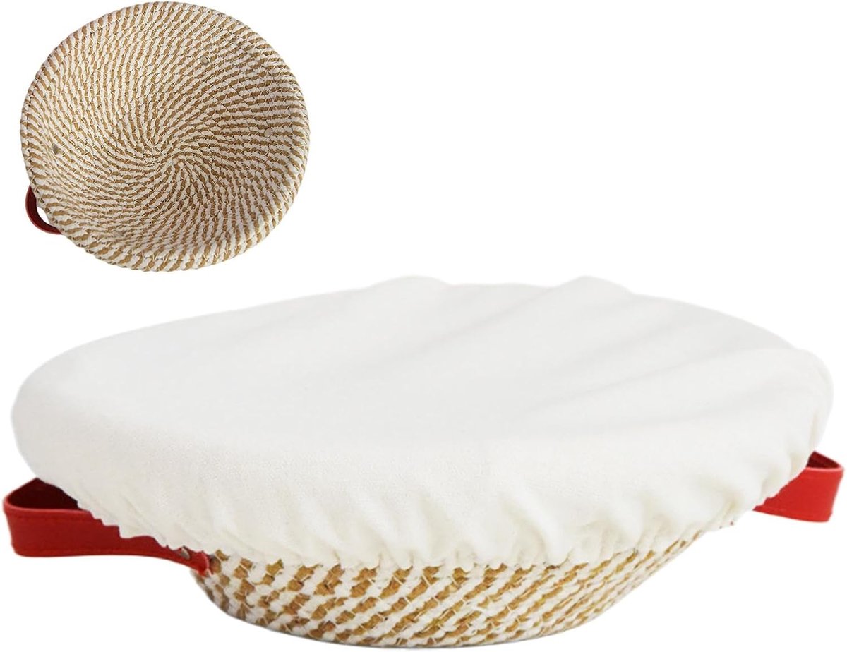 Zuurdesem Broodmandje - Rijsmand deeg - Brood bakken thuis - Handgemaakt katoenen touw - 23 x 9.5 cm - Niet gespecificeerd