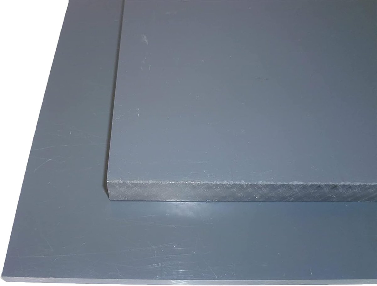 Hard PVC Plaat - Kunststof Plaat - Industriële Toepassingen - Op Maat Gesneden - 20 mm Dik - Grijs