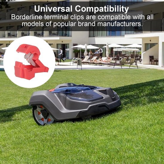Verpakking van 20 stuks - Aansluitklemmen - Aansluitklemmen voor robotmaaiers - Kabelklemmen en connectoren - T-vormige aftakconnectoren - Geschikt voor Husqvarna, Gardena en robotmaaiers - Rood — afbeelding 2