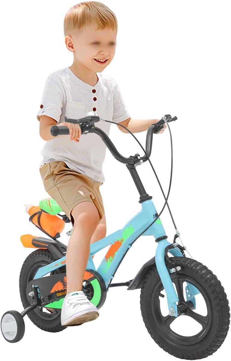 Kinderfiets - Loopfiets - Leren Fietsen - Verstelbaar Design - 12 inch - Blauw