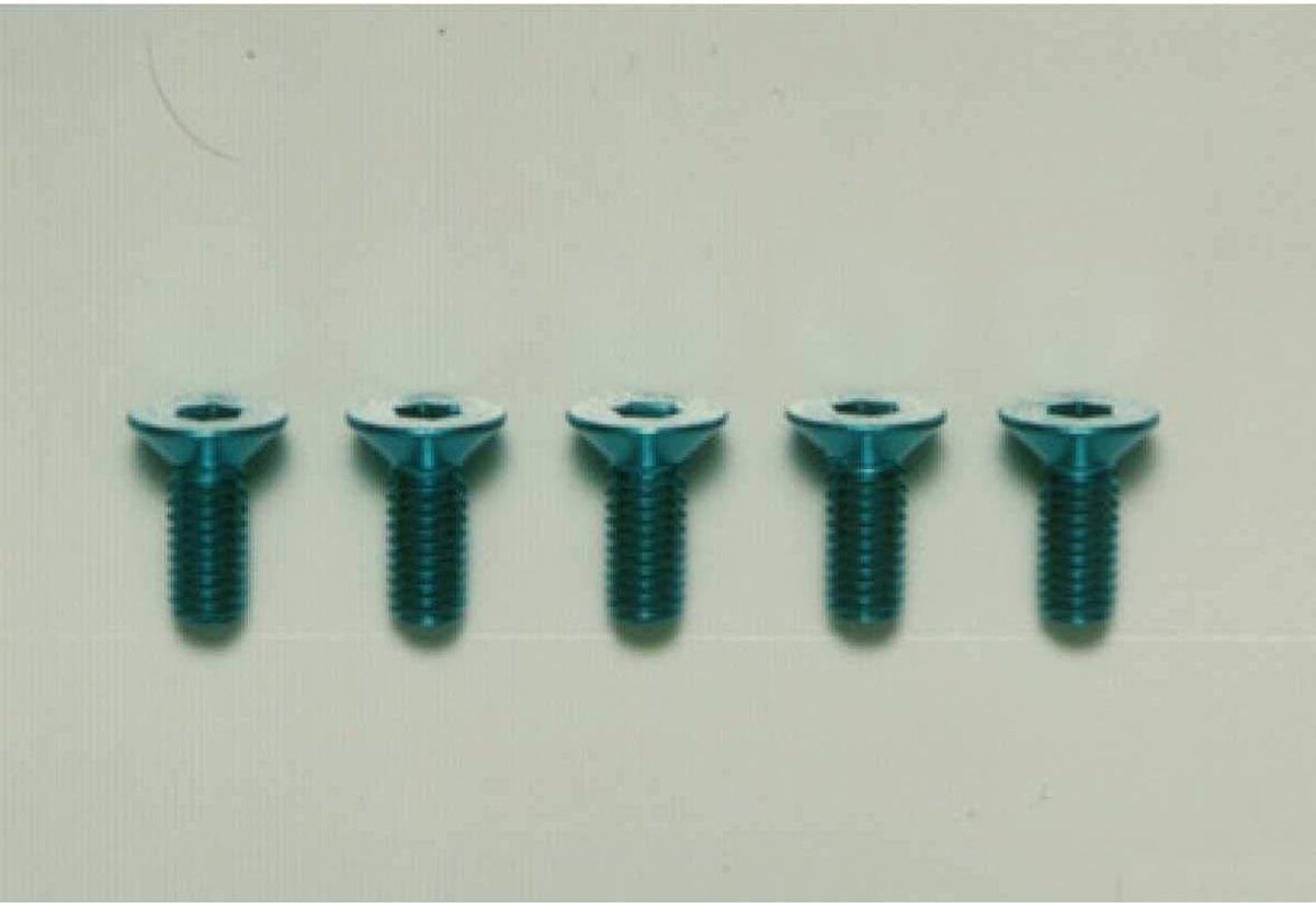 Zeskant Schroeven - Hobby Schroeven - Modelbouw - Blauwe Coating - 3 x 8 mm - Blauw